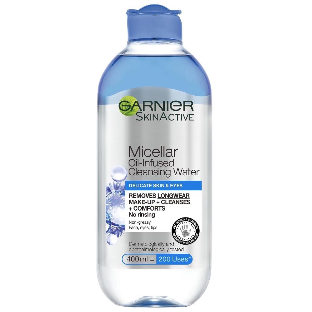 lookfantastic Garnier Mizellenwasser Gesichtsreinigung und Make-up-Entferner für Empfindliche Haut und Augen 400 ml