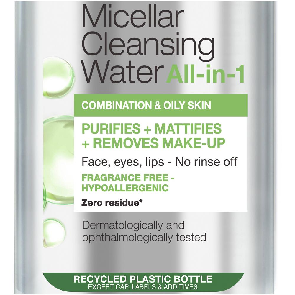 Lookfantastic Garnier Mizellenwasser Gesichtsreinigung Und Make-up-Entferner Für Mischhaut 400 ml