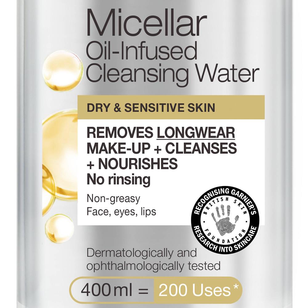 Lookfantastic Garnier Mizellenwasser Oil Infused Gesichtsreinigung Und Make-up-Entferner 400 ml