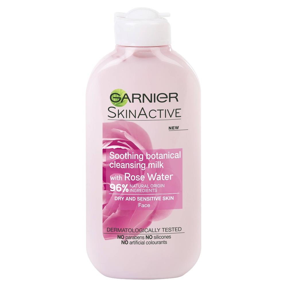 lookfantastic Garnier Natural Rose Reinigungsmilch und Make-up-Entferner für Empfindliche Haut 200 ml
