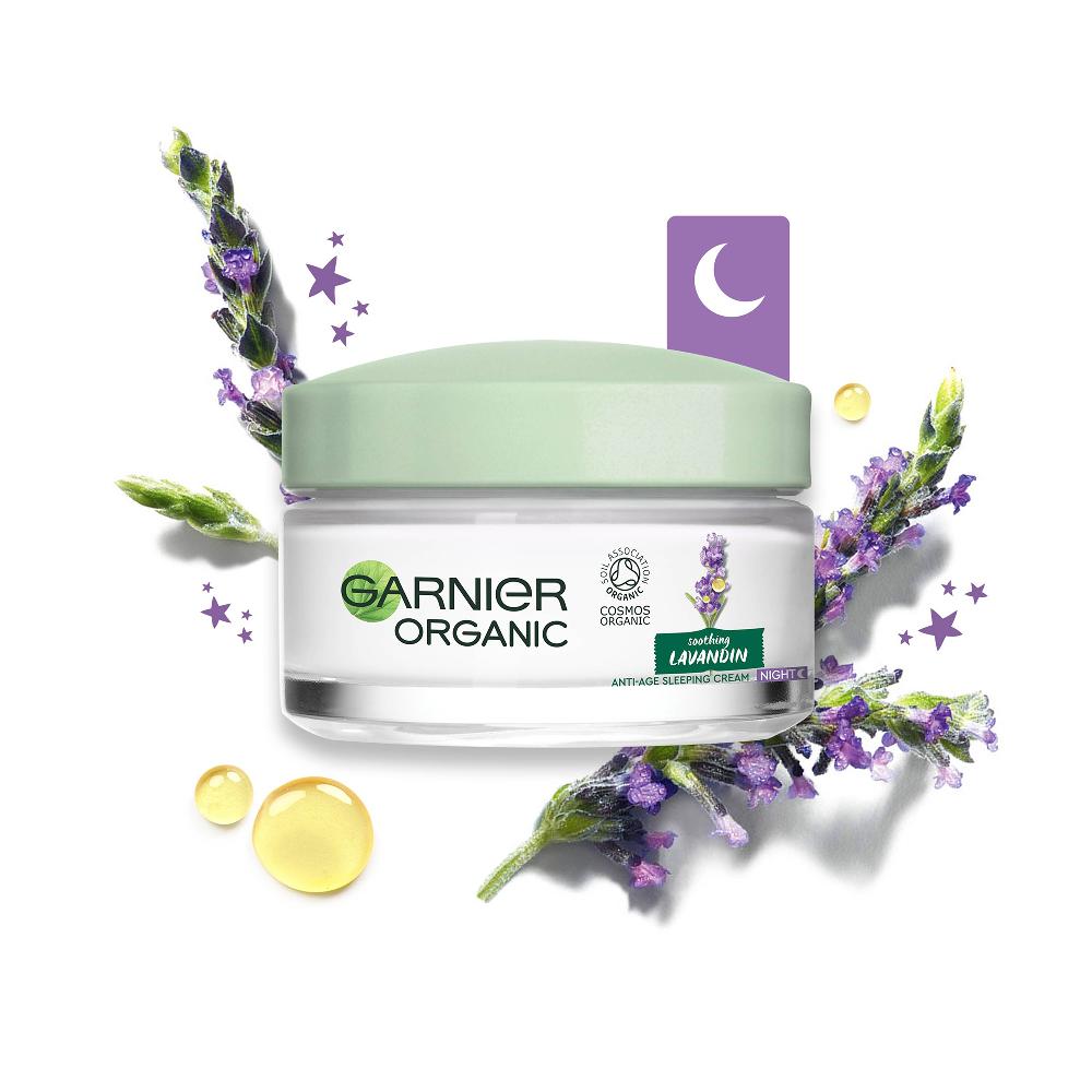 Lookfantastic Garnier Organic Lavandin Anti-Age Facial Sleeping Cream 50 ml