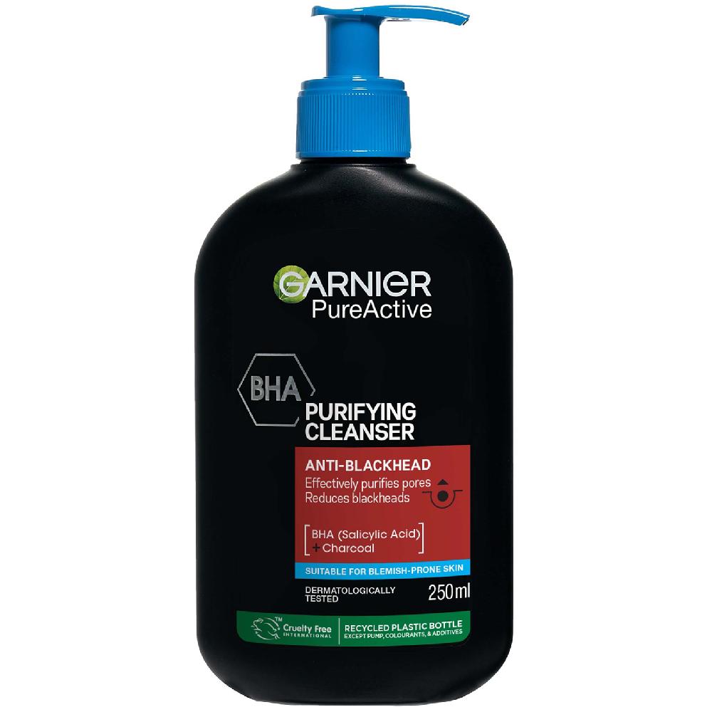 lookfantastic Garnier Pure Active Beta-Hydroxy-Säure Salizylsäure and Kohle Tägliche Gesichtsreinigung 250ml
