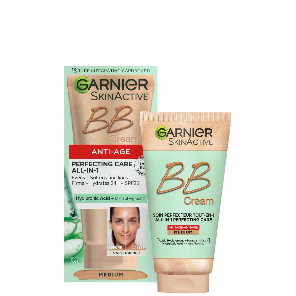lookfantastic Garnier SkinActive BB Cream Anti-Aging Tinted Moisturiser SPF25 - Medium