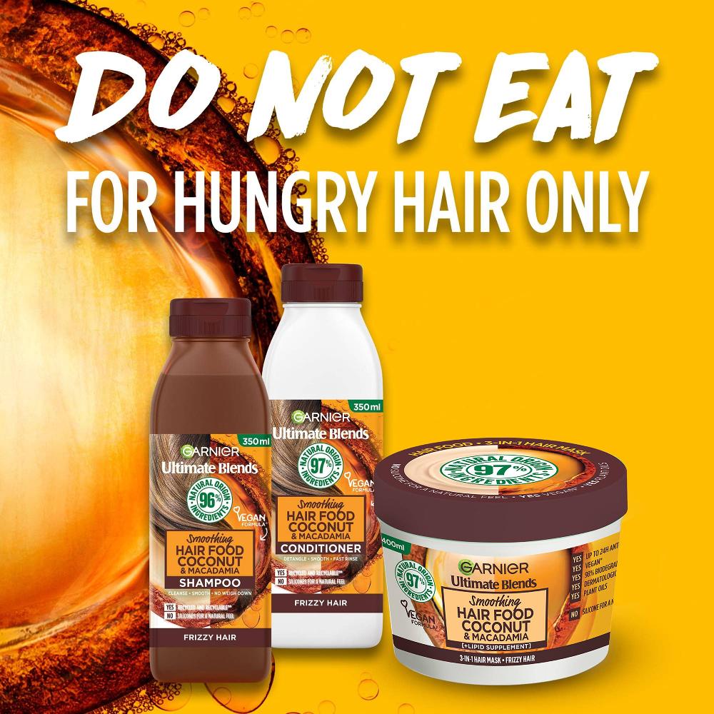 Lookfantastic Garnier Ultimate Blends Glättung Haar Nahrung Kokosnuss-Spülung Für Krauses Haar 350 ml