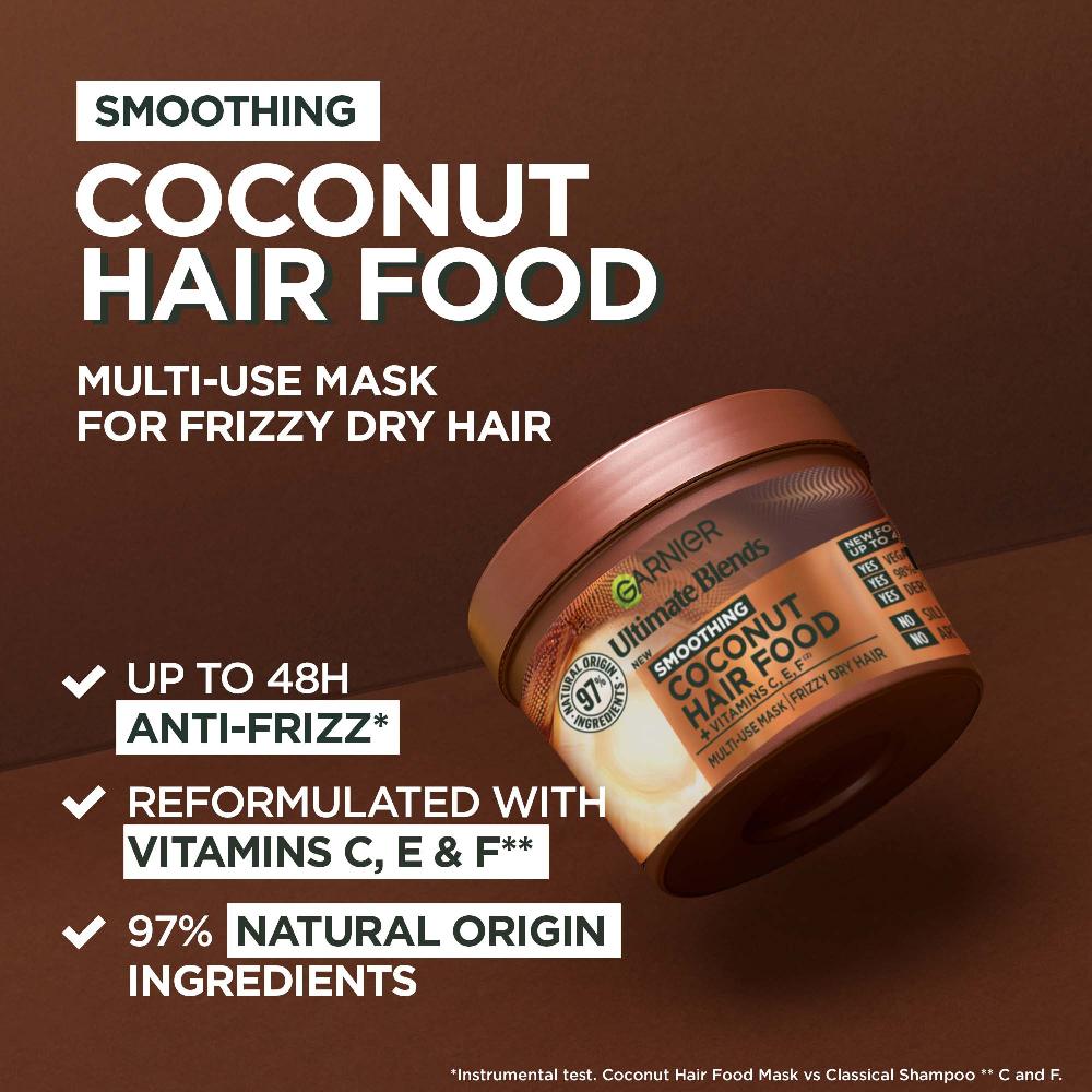 Lookfantastic Garnier Ultimate Blends Hair Food Kokosöl 3-in-1-Behandlung Mit Einer Maske Für Krauses Haar 390 ml