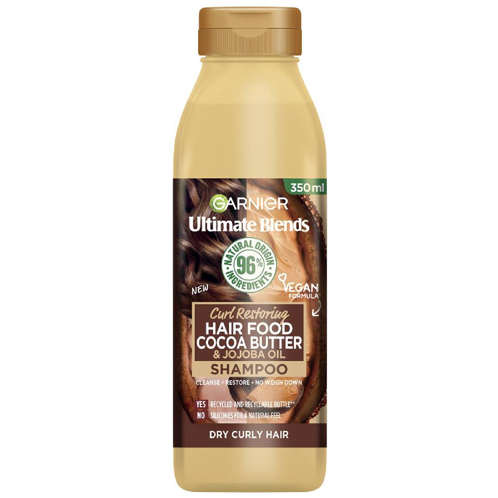 lookfantastic Garnier Ultimate Blends Kakaobutter Shampoo für Trockenes Lockiges Haar 350 ml
