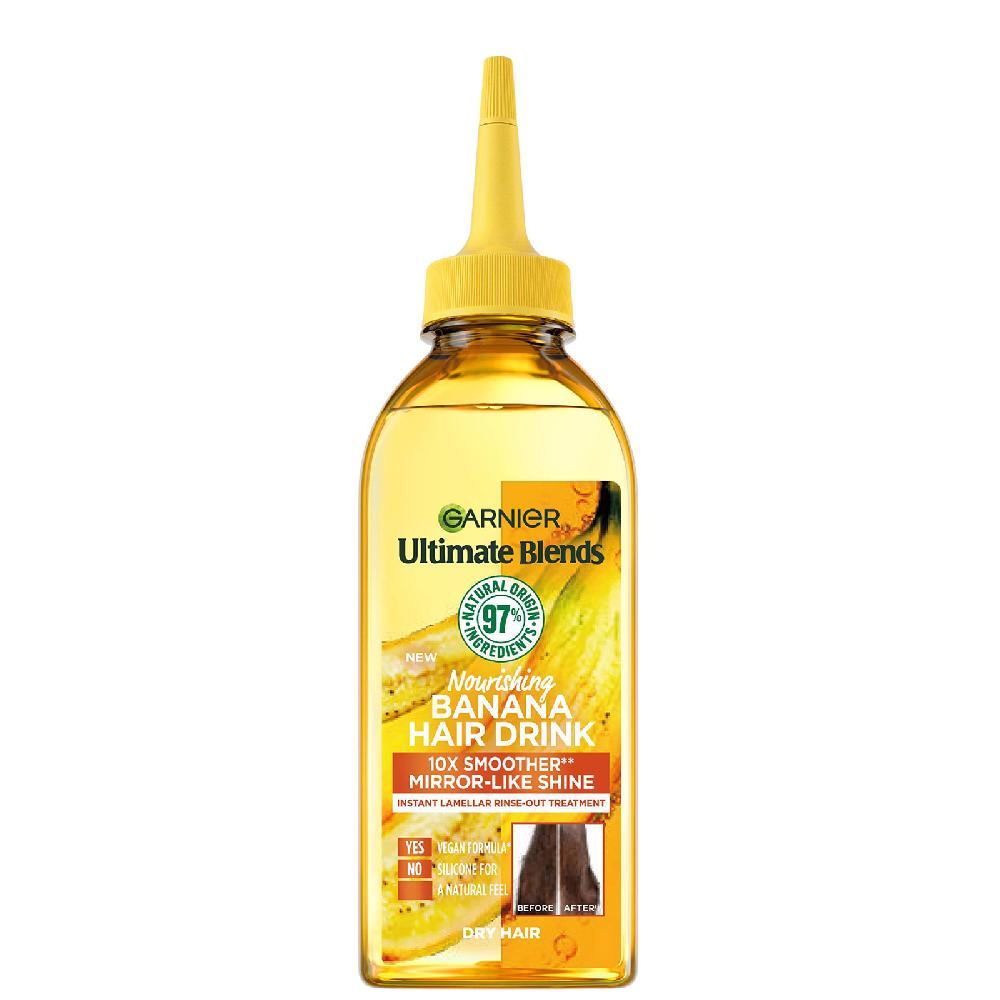lookfantastic Garnier Ultimate Blends Nährende Banane Flüssige Haar-Drink-Spülung für Trockenes Haar 200 ml