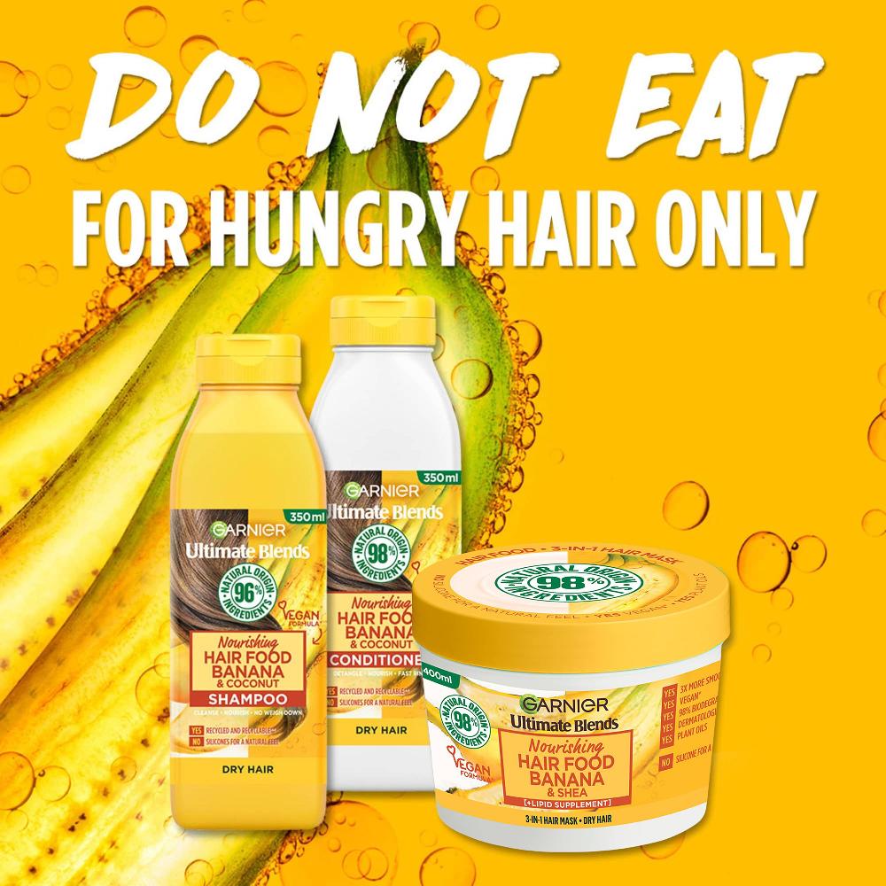 Lookfantastic Garnier Ultimate Blends Nourishing Hair Food Bananen-Spülung Für Trockenes Haar 350 ml