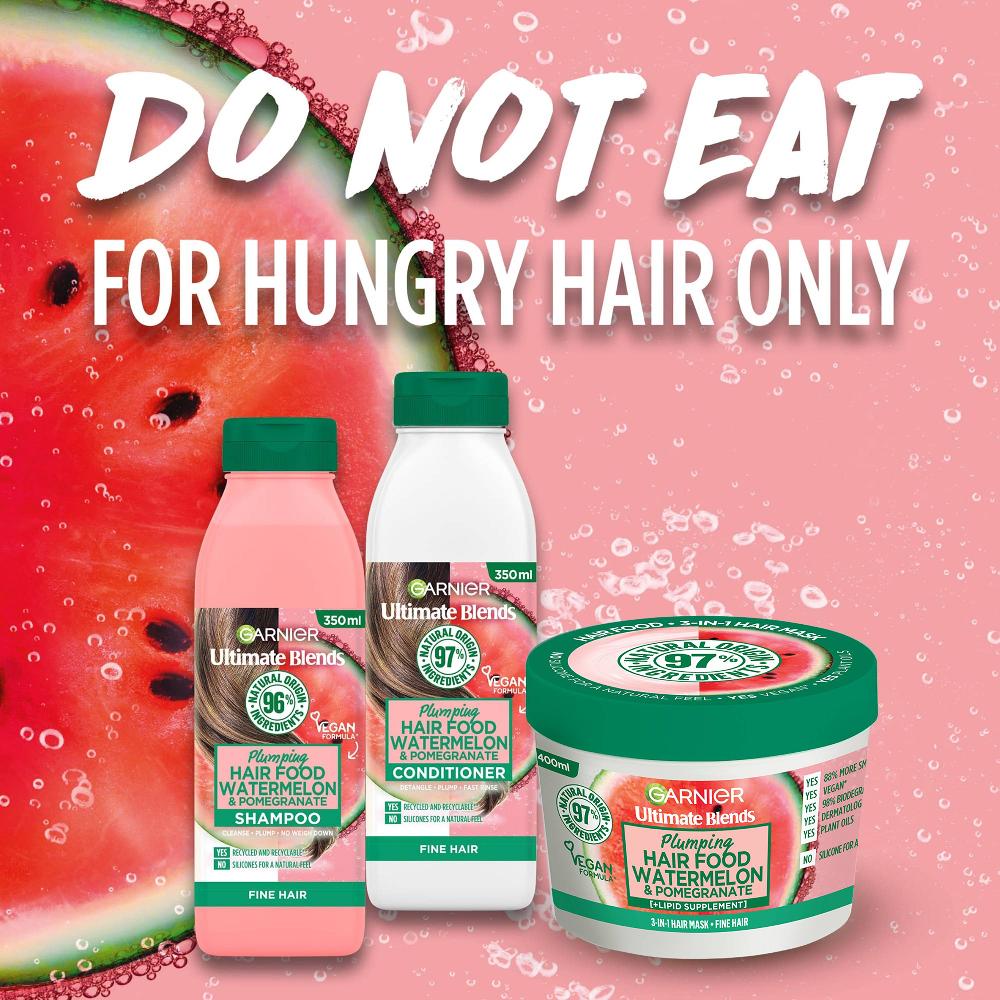 Lookfantastic Garnier Ultimate Blends Plumping Hair Food Wassermelonen-Shampoo 350 ml