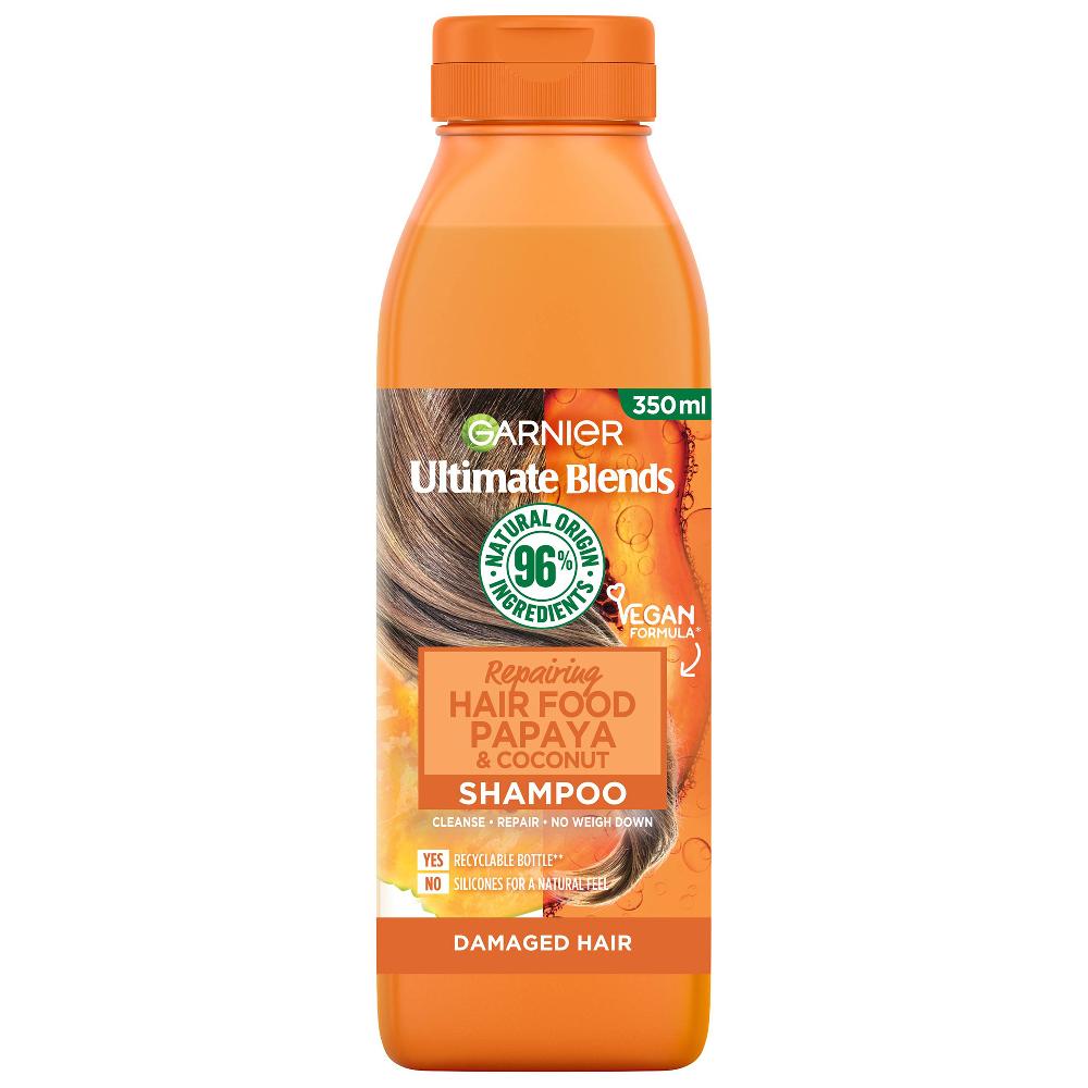 lookfantastic Garnier Ultimate Blends Repairing Hair Food Papaya Shampoo For Damaged Hair 350 ml
