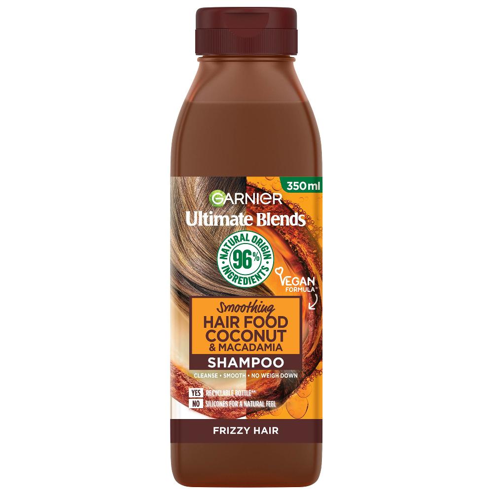 lookfantastic Garnier Ultimate Blends Smoothing Hair Food Coconut Shampoo For Frizzy Hair 350 ml