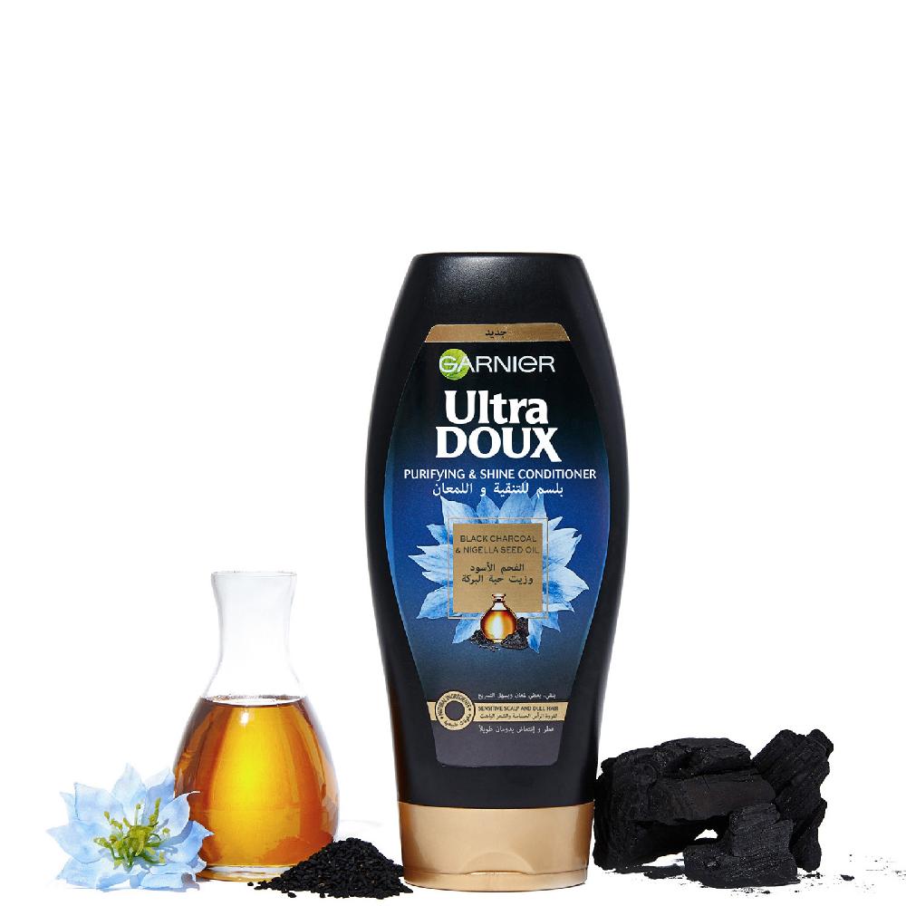 Lookfantastic Garnier Ultra Doux Black Charcoal And Nigella Seed Oil Purifying And Shine Conditioner 400ml