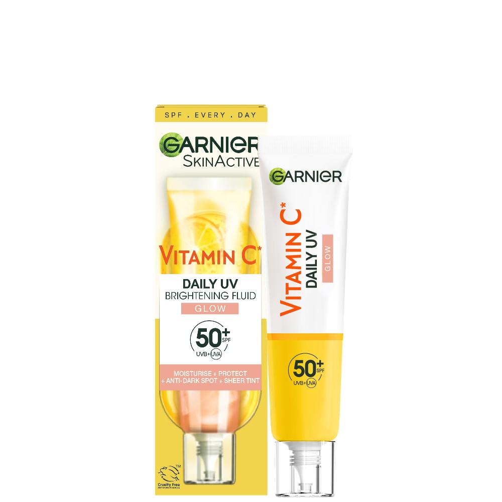 lookfantastic Garnier Vitamin C Daily UV Brightening Fluid Glow SPF 50+ 40ml