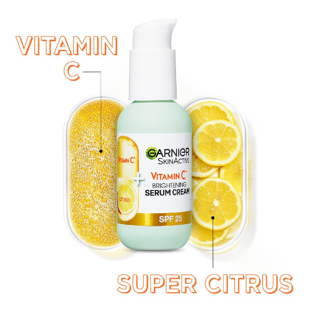 Lookfantastic Garnier Vitamin C Serumcreme Mit 20 % Vitamin C Und LSF25 50 ml