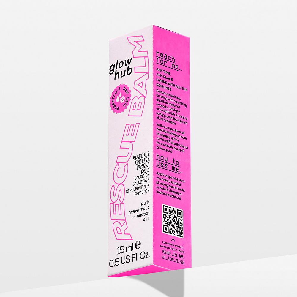 Lookfantastic Glow Hub Pep Talk Lip Plumping Peptide Rescue Balm - Grapefruit 15ml