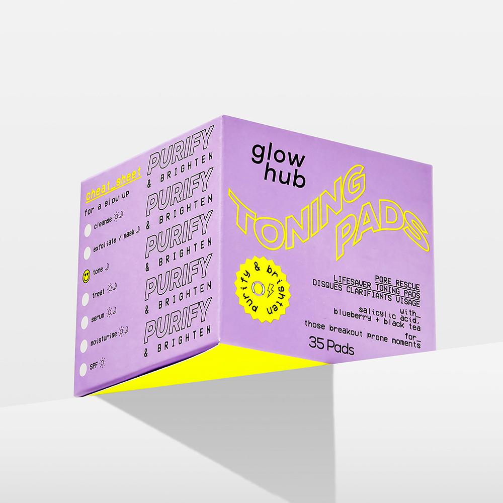 Lookfantastic Glow Hub Purify & Brighten Pore Rescue Toning Pads 35pk
