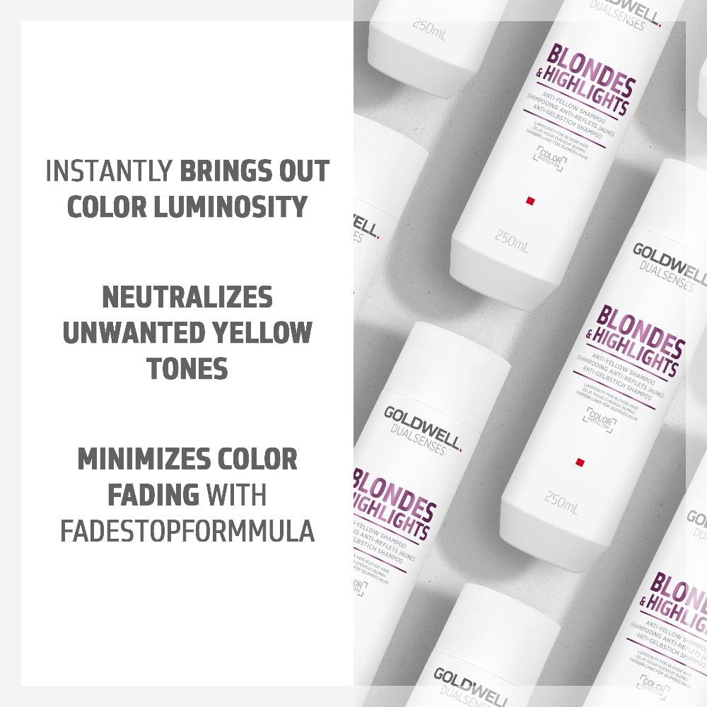 Lookfantastic Goldwell Dualsenses Blonde And Highlights Anti-Yellow Shampoo 250ml