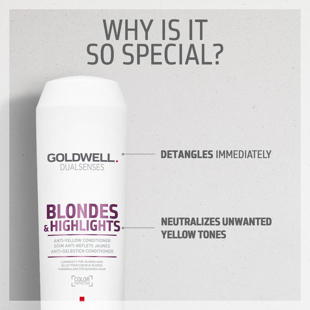 Lookfantastic Goldwell Dualsenses Blonde And Highlights Anti-Yellow Conditioner 200ml