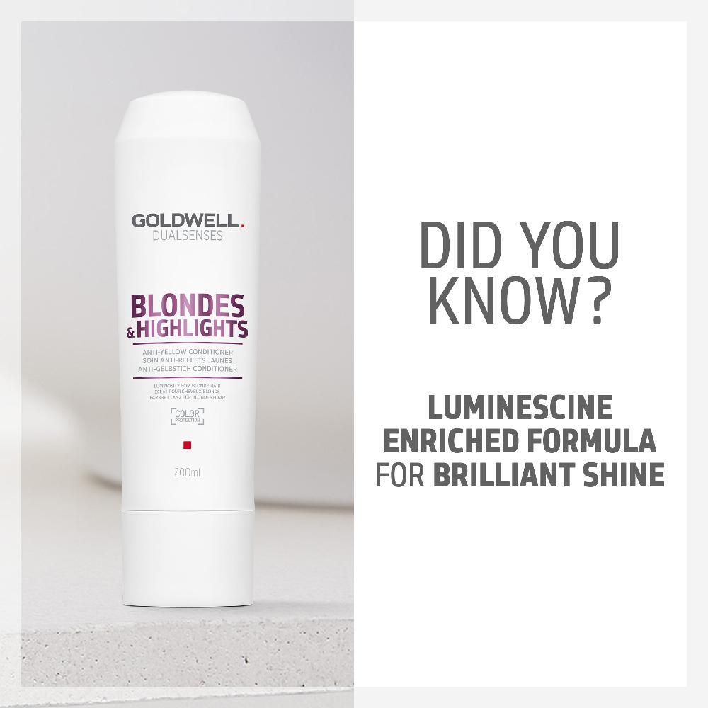 Lookfantastic Goldwell Dualsenses Blonde And Highlights Anti-Yellow Conditioner 200ml