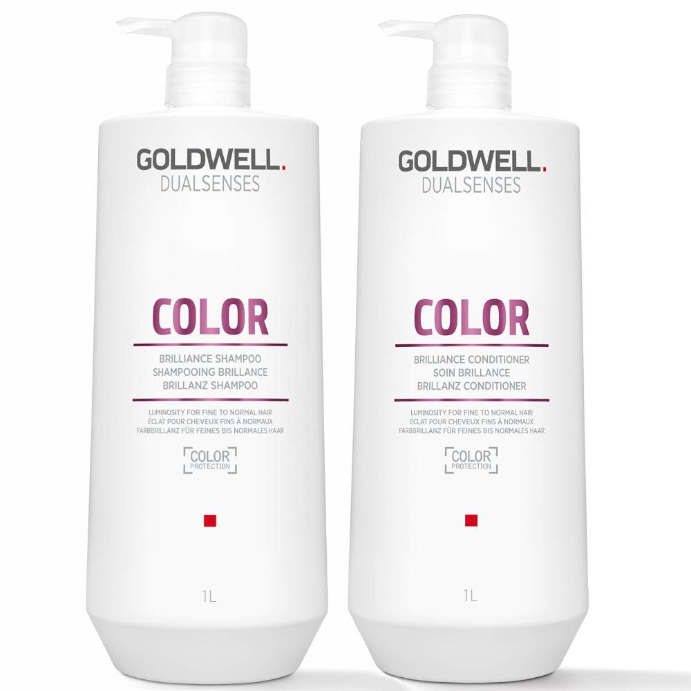 lookfantastic Goldwell Dualsenses Color Brilliance Shampoo and Conditioner 1L Duo