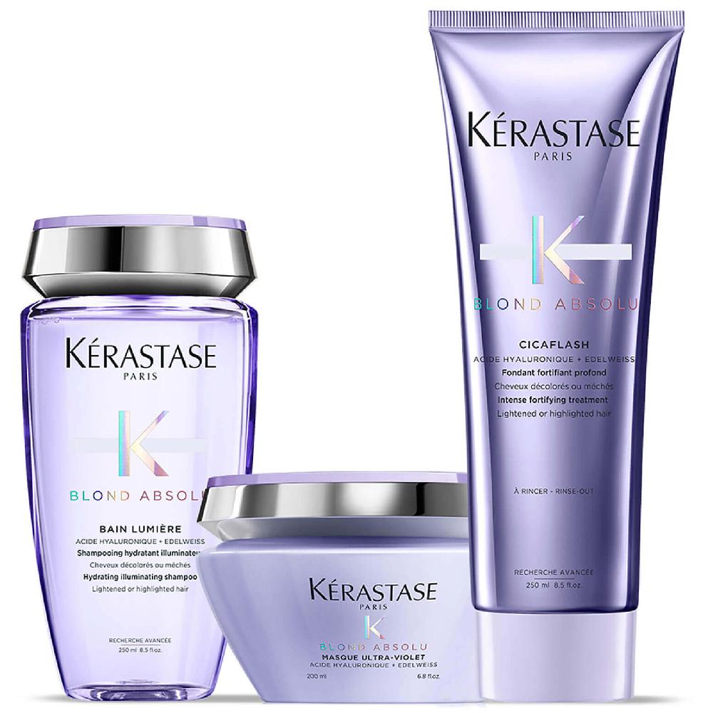 lookfantastic Kérastase Blond Absolu Lumiere Shampoo Conditioner and Masque Trio