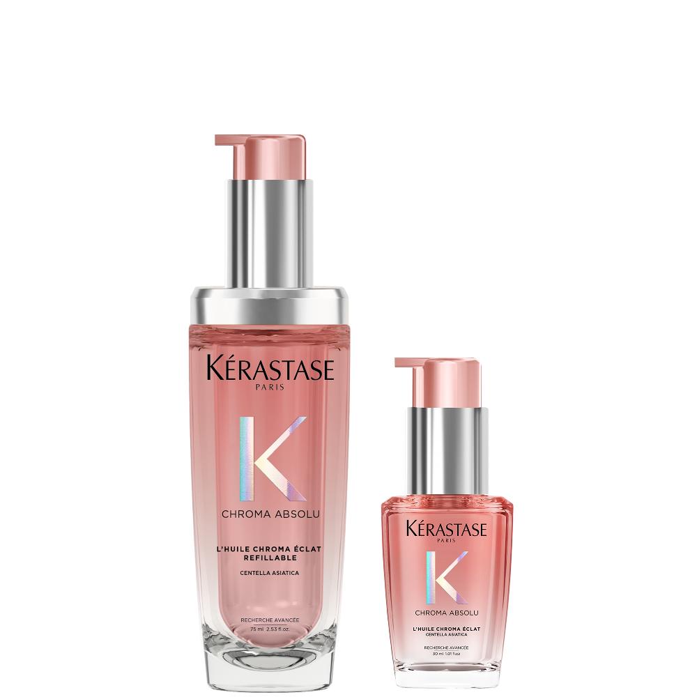lookfantastic Kérastase Chroma Absolu Refillable Hair Oil 75ml And 30ml Duo For Colour Treated Hair