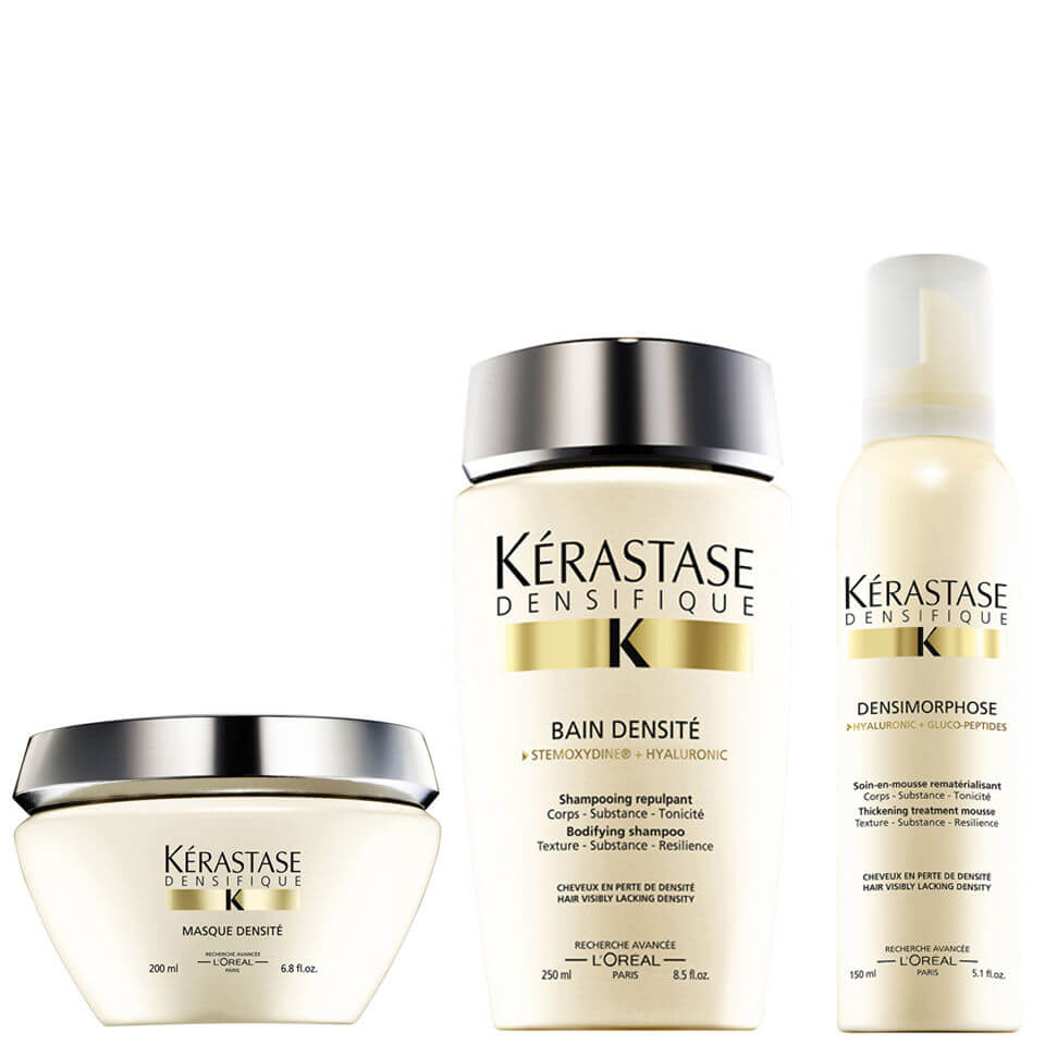 lookfantastic Kérastase Densifique Bain Densité (250ml) Masque Densité (200ml) und Mousse Densimorphose (150ml)