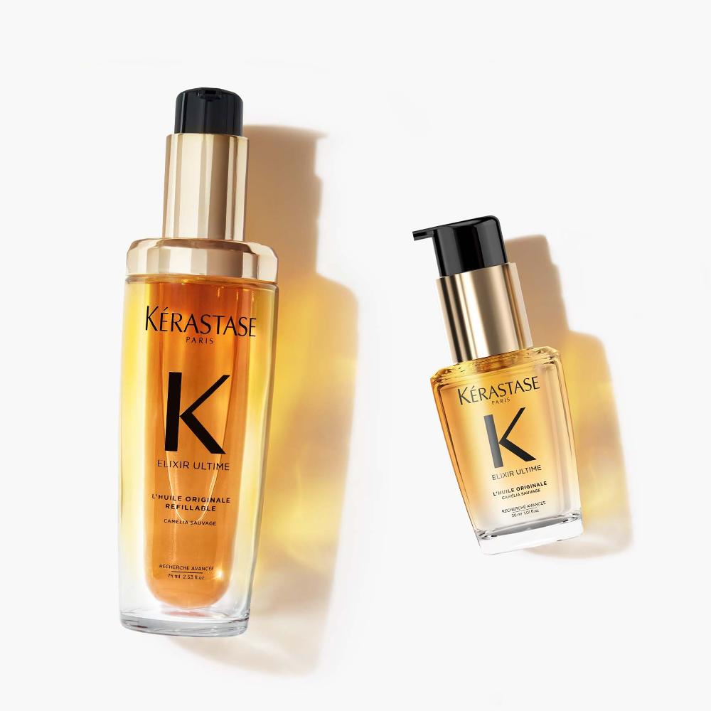 Lookfantastic Kérastase Elixir Ultime L'Huile Originale Hair Oil 75ml And Elixir Ultime Hair Oil 30ml Travel Size Duo For All Hair Types