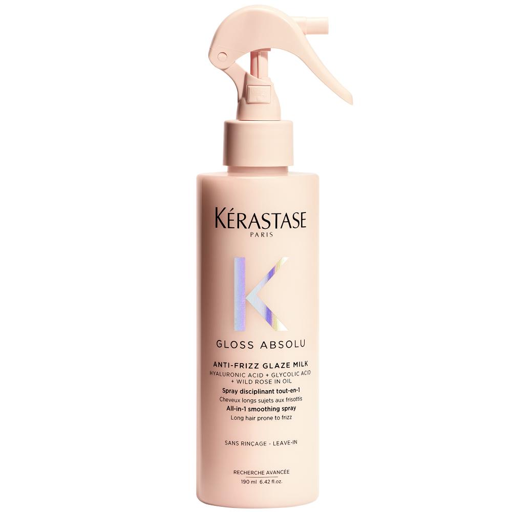 lookfantastic Kérastase Gloss Absolu Anti-Frizz Glaze Milk Spray with Glycolic Acid Hyaluronic Acid and Wild Rose in Oil 190ml