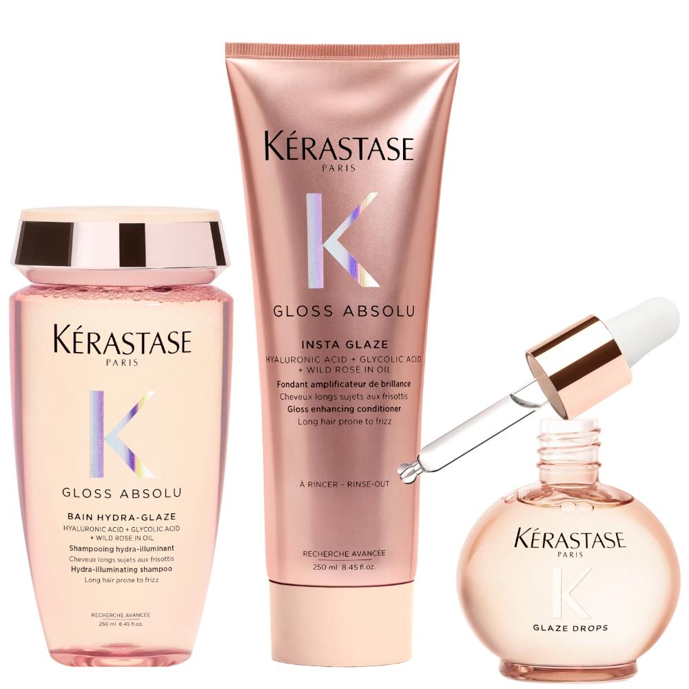 Lookfantastic Kérastase Gloss Absolu Shampoo Conditoner And Oil Bundle