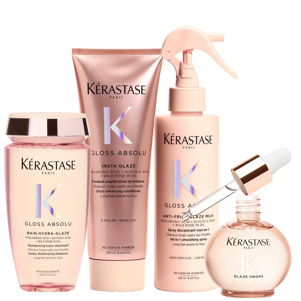 lookfantastic Kérastase Gloss Absolu Shampoo Conditoner Milk and Oil Bundle