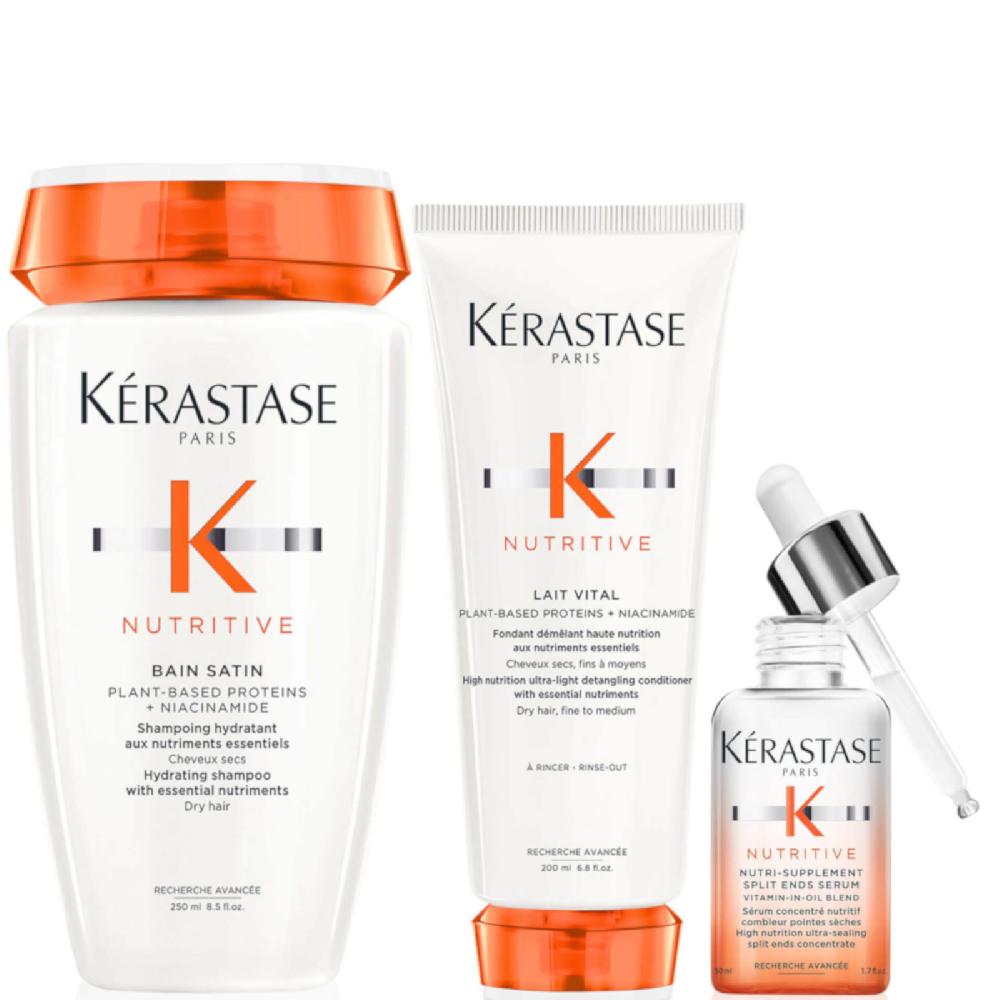 lookfantastic Kérastase Nutritive Root To Tip Hydrating Heroes Nourish and Smooth Bundle for Fine-Medium Dry Hair