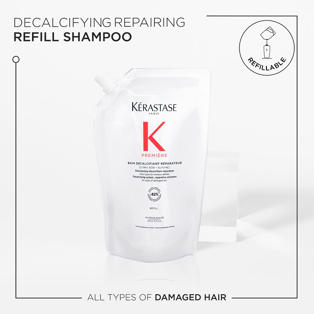 Lookfantastic Kérastase Première Shampoo Decalcifying & Repairing Refill Pouch For Damaged Hair With Pure Citric Acid And Glycine 500ml