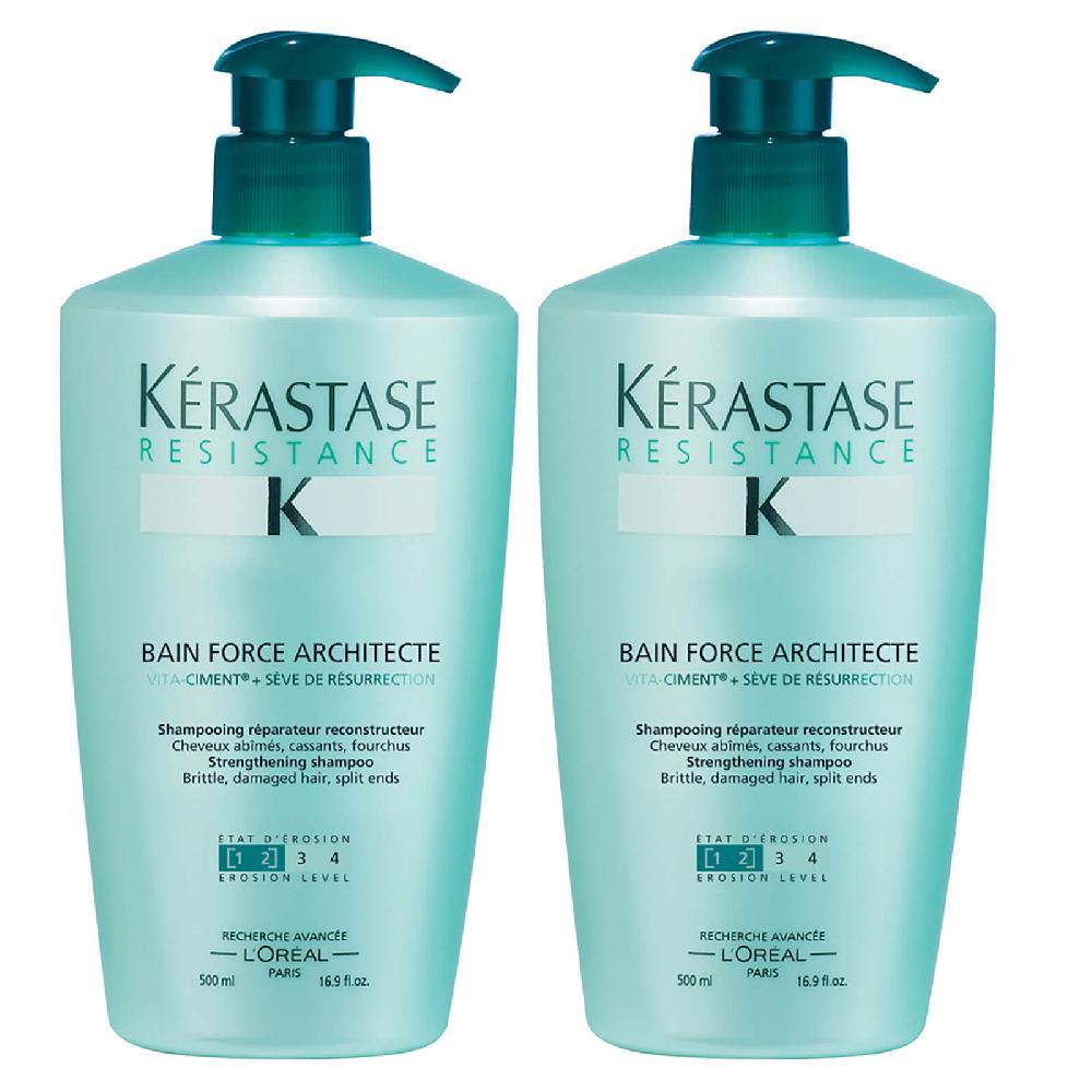 lookfantastic Kérastase Resistance Bain Force Architecte (500ml) Duo