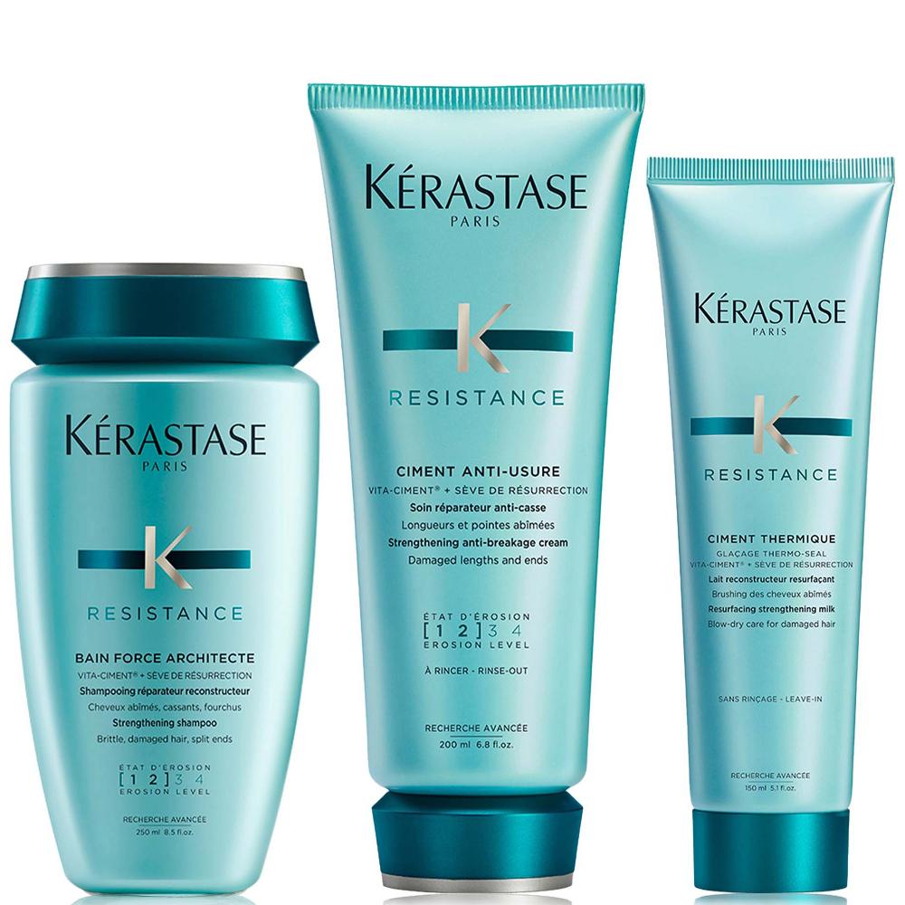 lookfantastic Kérastase Resistance Strengthening Trio For Fine to Medium Hair