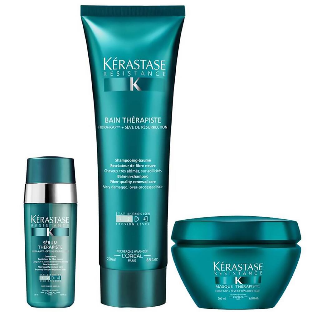 lookfantastic Kérastase Resistance Therapiste Shampoo Maske und Serum Trio