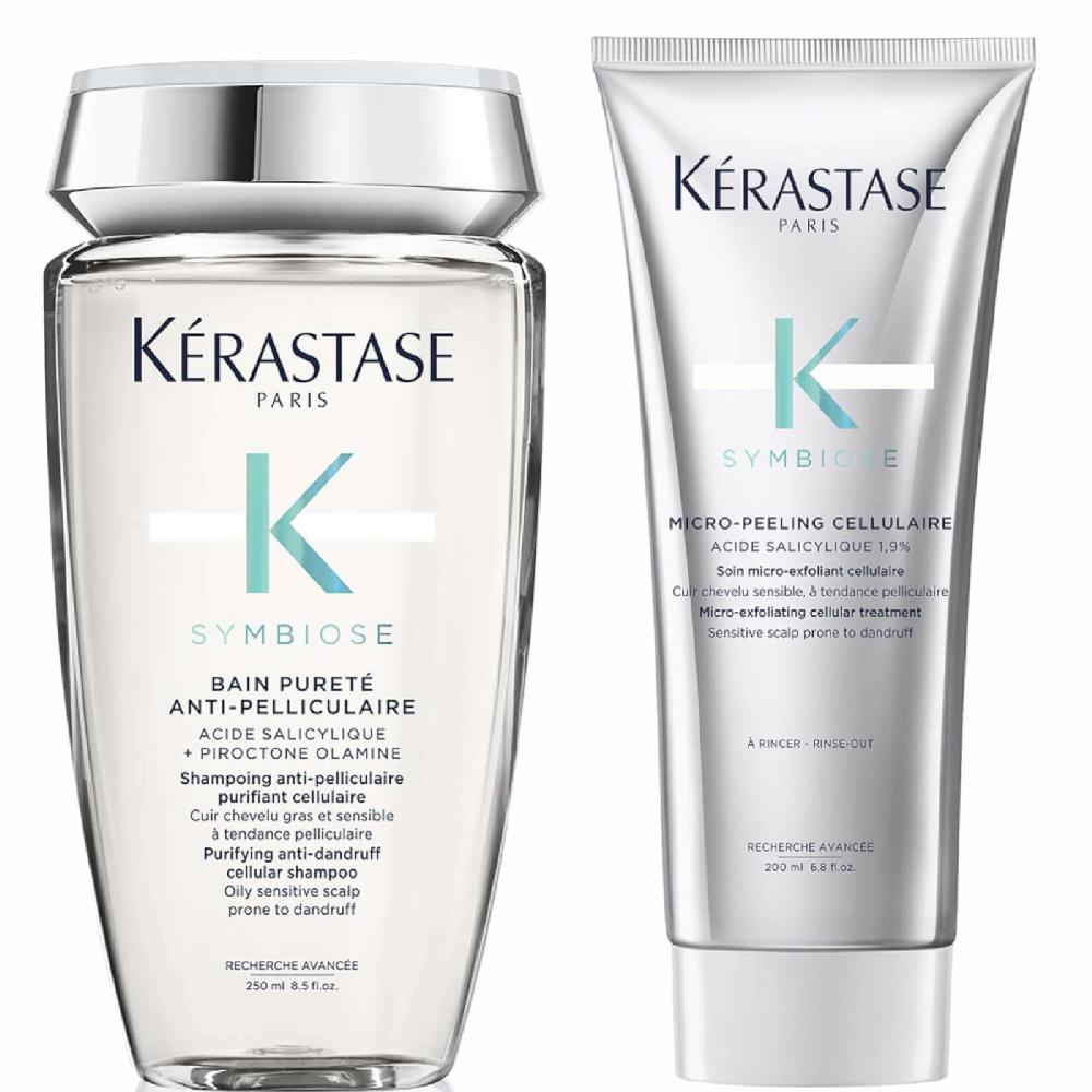 lookfantastic Kérastase Symbiose Anti-Dandruff Exfoliate and Cleanse Duo for Oily Scalps