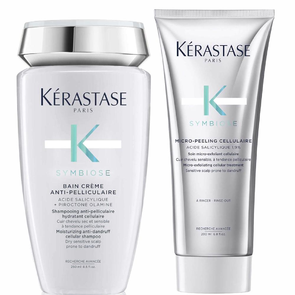 lookfantastic Kérastase Symbiose Anti-Dandruff Exfoliate and Cleanse Duo for Dry Scalps