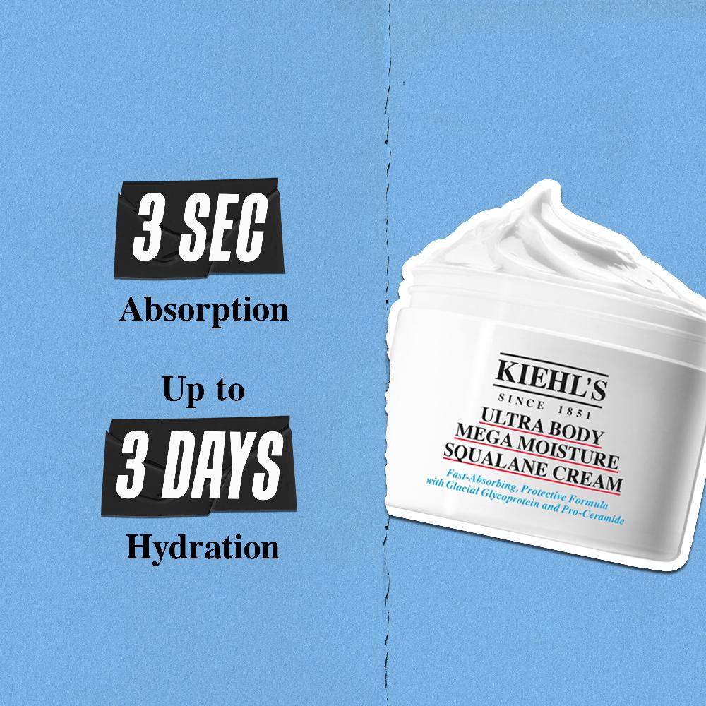 Lookfantastic Kiehl's Ultra Body Mega Moisture Squalane Cream 250ml