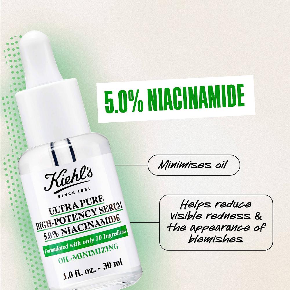 Lookfantastic Kiehl's Ultra Pure 5 0 % Nicotinamidöl-Minimierendes Hochwirksames Serum 30 ml