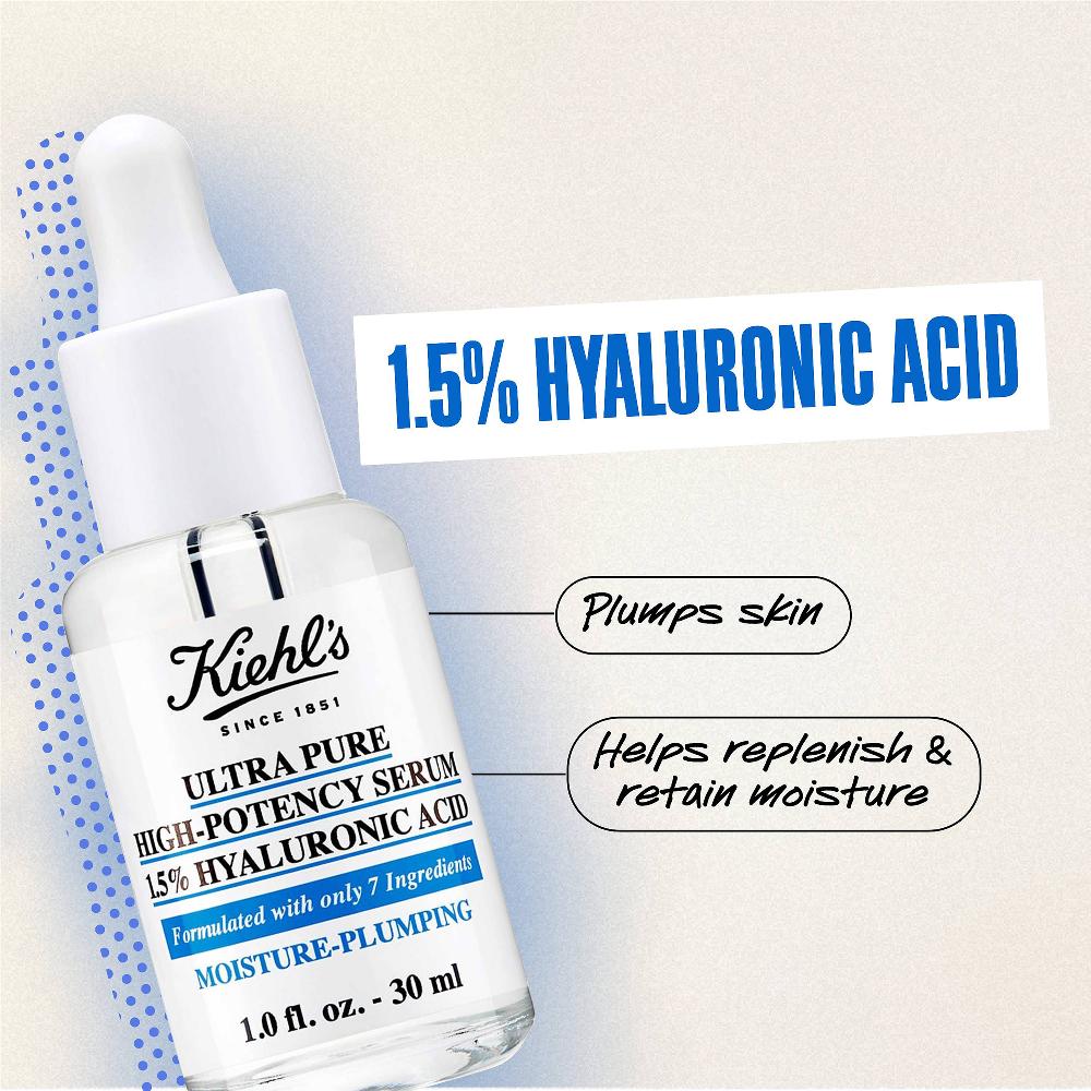 Lookfantastic Kiehl's Ultra Pure Feuchtigkeitsspendendes Hochwirksames Serum Mit 1 5 % Hyaluronsäure 30 ml