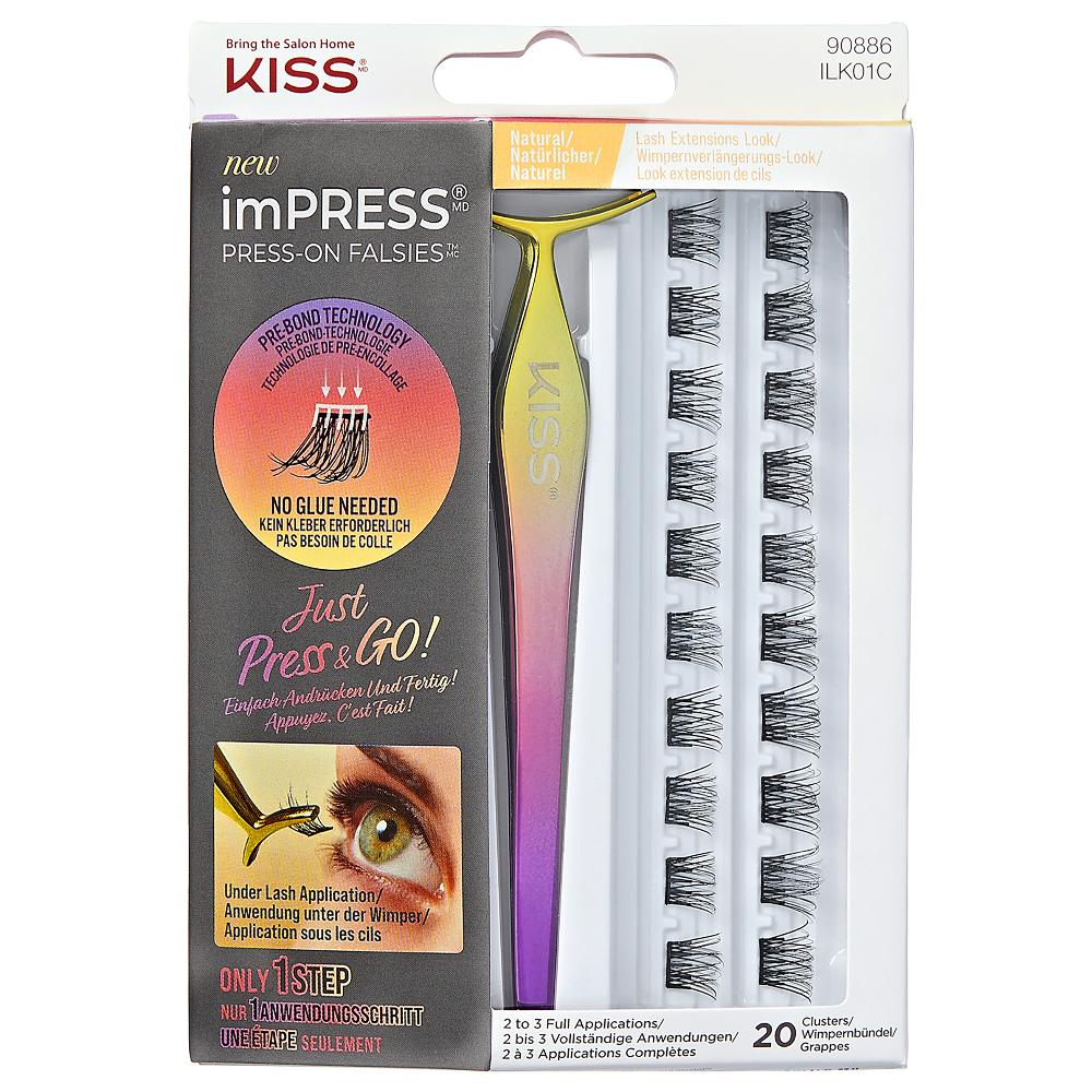 lookfantastic Kiss imPRESS Falsies Press-on Künstliche Wimpern-Set – Natürlich