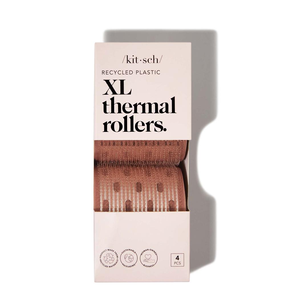 lookfantastic Kitsch Recycled Plastic XL Thermal Rollers 4 Piece Set - Terracotta
