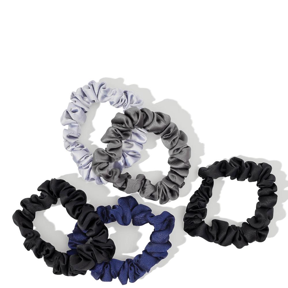 Lookfantastic Kitsch Satin Petite Scrunchies 5 Piece Set - Midnight