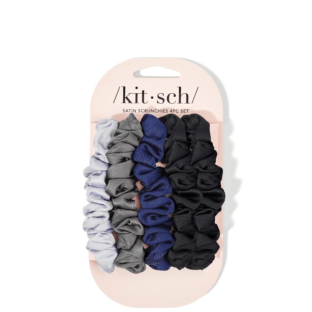 lookfantastic Kitsch Satin Petite Scrunchies 5 Piece Set - Midnight