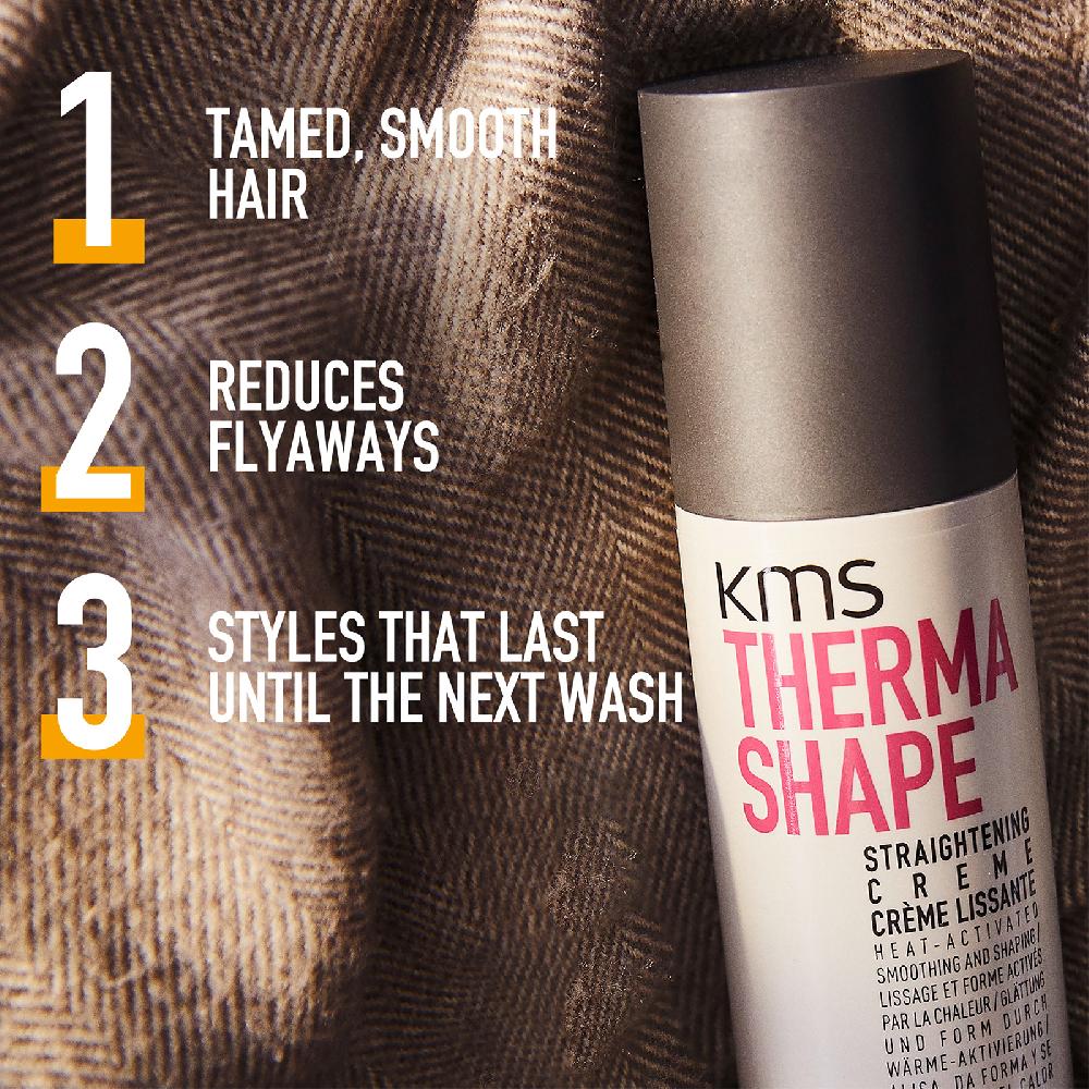 Lookfantastic KMS Thermashape Straightening Crème For Smoothing Curly Medium To Thick Coarse Hair 150ml