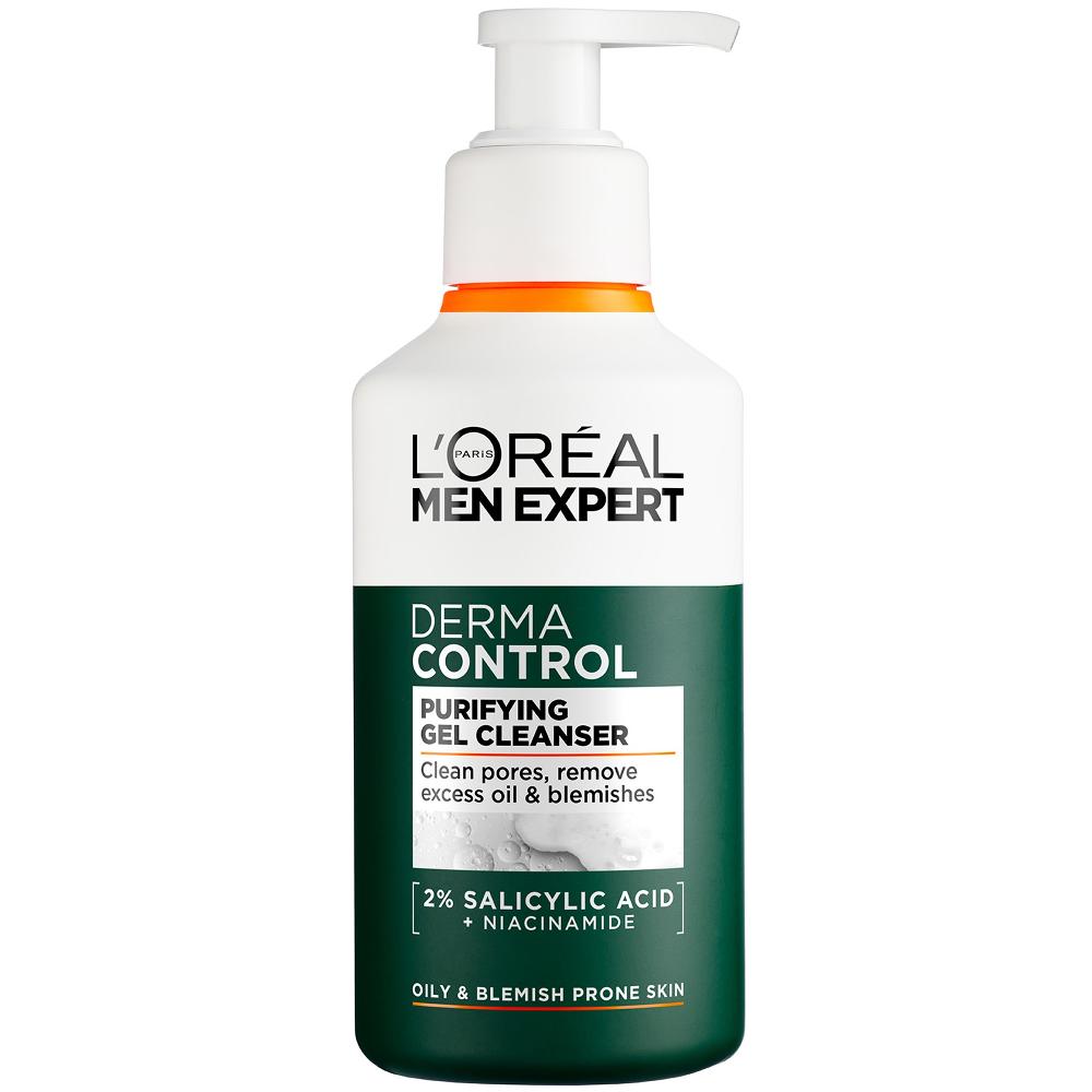 lookfantastic L'Oréal Men Expert Derma Control Purifying Cleansing Gel with 2% Salicylic acid + Niacinamide 260ml