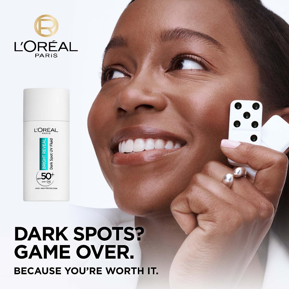 Lookfantastic L'Oréal Paris Bright Reveal Dunkle Flecken UV-Fluid LSF 50+ Mit Nicotinamid 50 ml