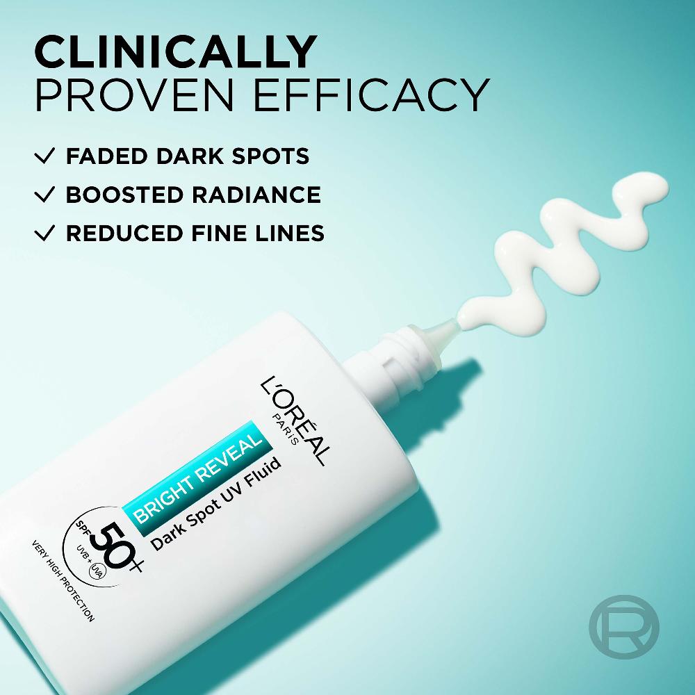 Lookfantastic L'Oréal Paris Bright Reveal Dunkle Flecken UV-Fluid LSF 50+ Mit Nicotinamid 50 ml