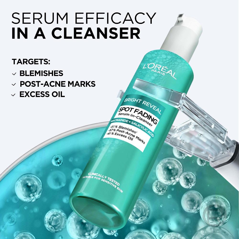 Lookfantastic L'Oréal Paris Bright Reveal Flecken Bleichendes Serum-in-Reinigungswasser With Nicotinamid And Salizylsäure 150 ml